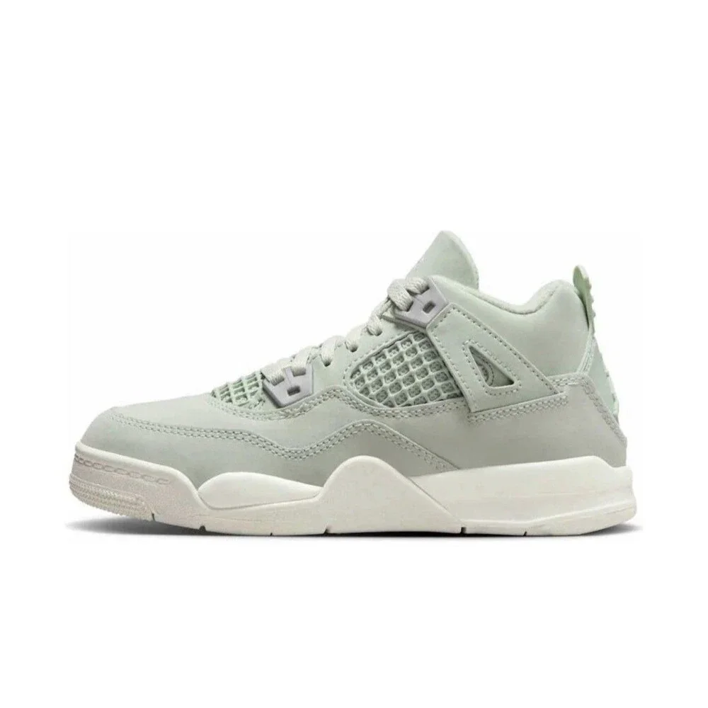 Preschool Size 1Y Air Jordan 4 Retro Seafoam Sail Shoes B Grade